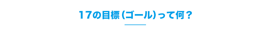 ■17の目標(ゴール)って何?